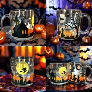 Halloween Themed Glass Mug Set